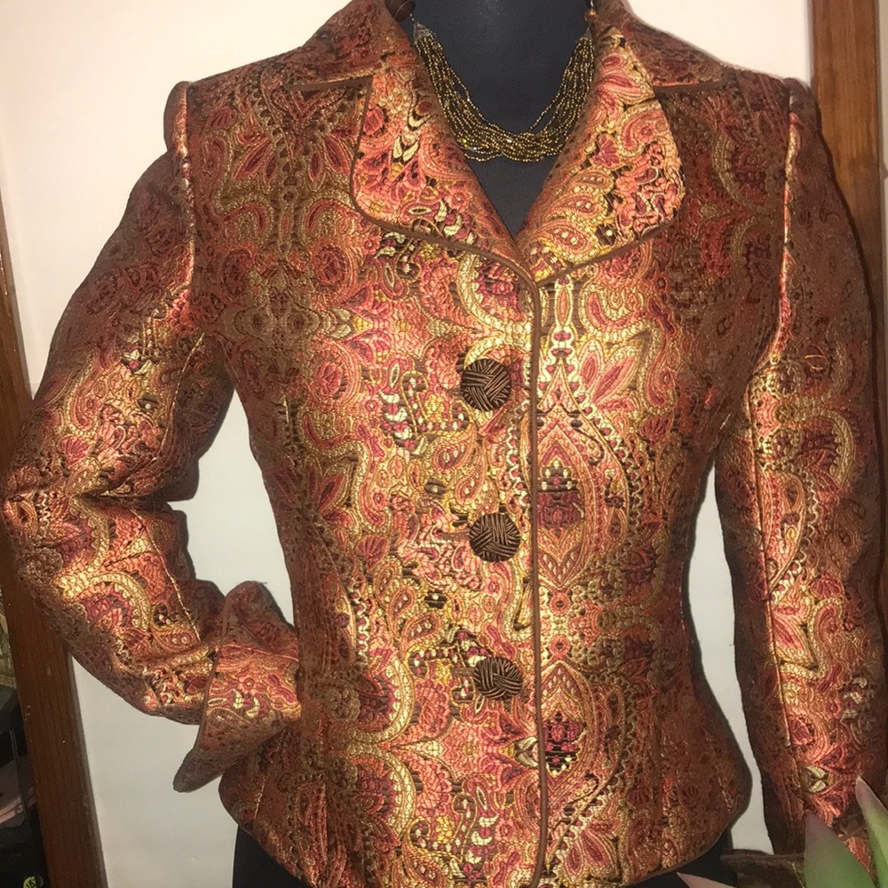 Multi-colored Tapestry Blazer